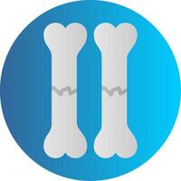 Bone Flat Gradient  Icon vector