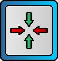Exit Full Screen Line Filled Gradient  Icon vector