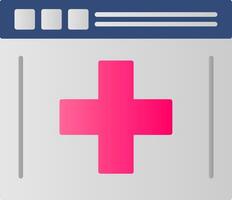 Medical App Flat Gradient  Icon vector