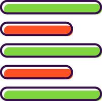 Horizontal Left Align Filled  Icon vector
