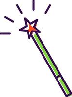 Magic Wand Filled  Icon vector