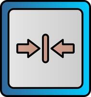 Minimize Line Filled Gradient  Icon vector