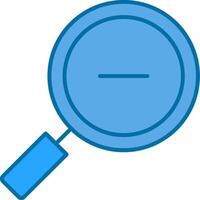 Zoom Out Filled Blue  Icon vector