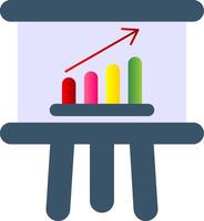 Chart Flat Gradient  Icon vector