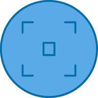 Focus Filled Blue  Icon vector