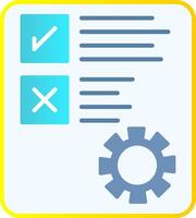 Document Flat Gradient  Icon vector