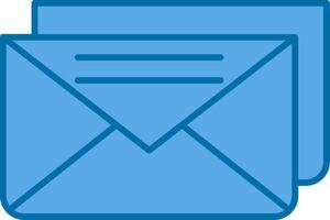 Email Filled Blue  Icon vector