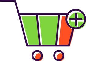 Add To Cart Filled  Icon vector