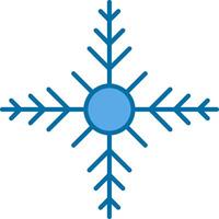 Snowflake Filled Blue  Icon vector