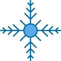 copo de nieve lleno azul icono vector