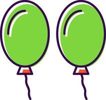 Balloons Filled  Icon vector