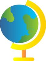 Earth Globe Flat Gradient  Icon vector