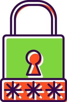 Passcode Filled  Icon vector