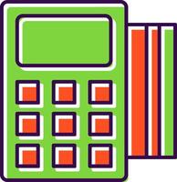 Pos Terminal Filled  Icon vector