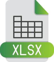 Xlsx Flat Gradient  Icon vector