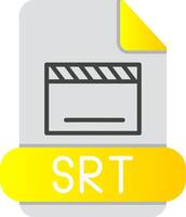 Srt Flat Gradient  Icon vector