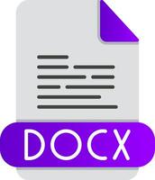 docx plano degradado icono vector