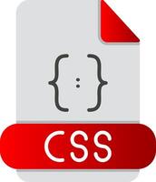 Css Flat Gradient  Icon vector