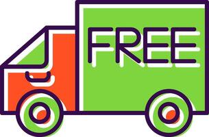 Free Delivery Filled  Icon vector