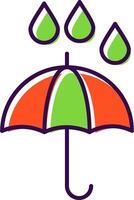 Umbrella Filled  Icon vector