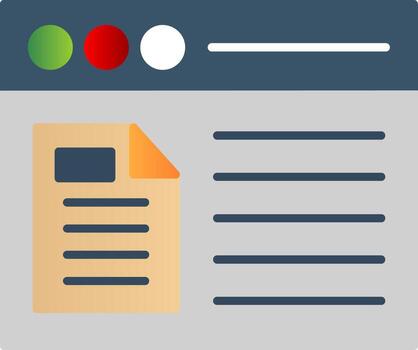 File Flat Gradient  Icon vector