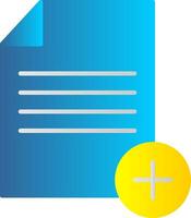 Add,File Flat Gradient  Icon vector