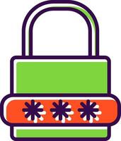 Lock Filled  Icon vector