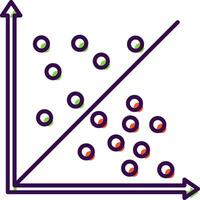 Scatter Graph Filled  Icon vector