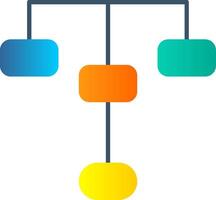 Hierarchical Structure Flat Gradient  Icon vector