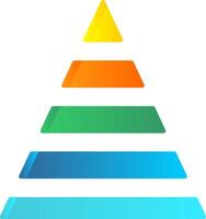 Pyramid Chart Flat Gradient  Icon vector