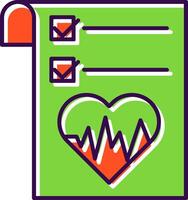 Health Graph Filled  Icon vector