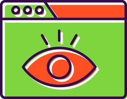 Visualization Filled  Icon vector