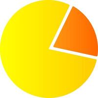 Pie Chart Flat Gradient  Icon vector