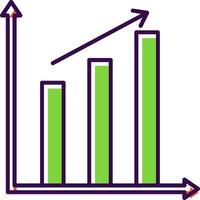 Bar Chart Filled  Icon vector