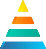 Pyramid Flat Gradient  Icon vector