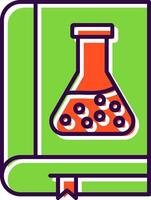 Science Book Filled  Icon vector