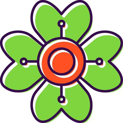 Hydrangea Filled  Icon