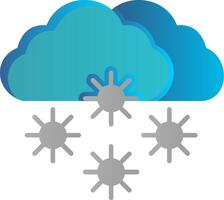 Snowy Flat Gradient  Icon vector