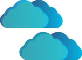 Cloudy Flat Gradient  Icon vector