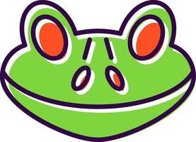 Frog Filled  Icon vector