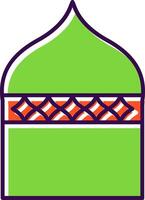 Islamic Architecture Filled  Icon vector