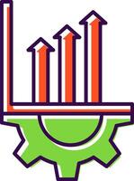 Setting Filled  Icon vector
