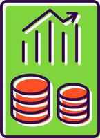 Finance Report Filled  Icon vector