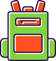 Backpack Filled  Icon vector