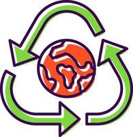 Recycle Filled  Icon vector