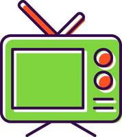 Television Filled  Icon vector