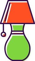 Table Lamp Filled  Icon vector