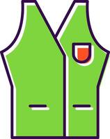 Vest Filled  Icon vector