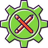 Gear Filled  Icon vector