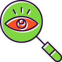 Observation Filled  Icon vector